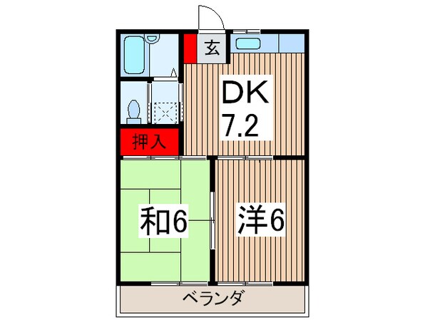 一力ハイツの物件間取画像